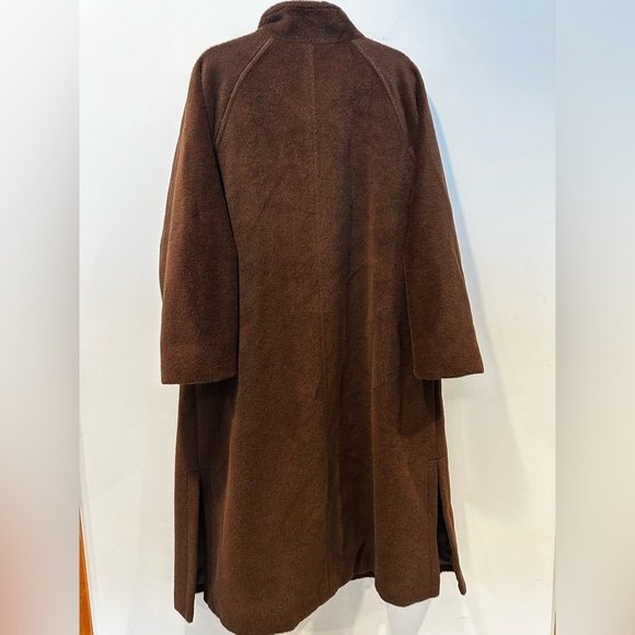 Hilary Radley Women's Vintage Long Brown Button Front Jacket - Picture 6 of 8